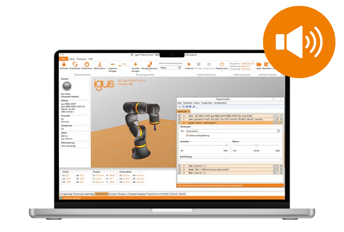 igus robotvezérlő szoftver