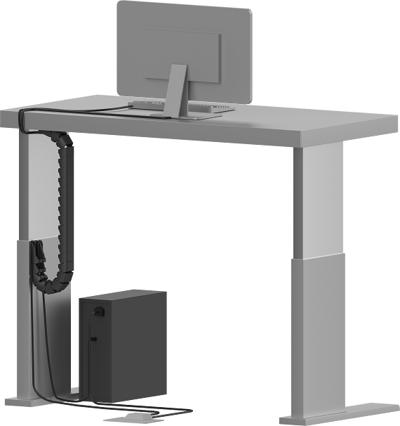Office-chain OCO in highly adjustable desk