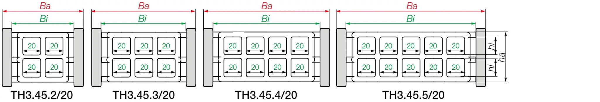 Série de esteiras porta cabos TH3