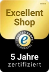 Excellent Shop: 5 Jahre zertifiziert von Trusted Shops