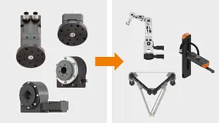 Motion control systems igus gearbox assembly