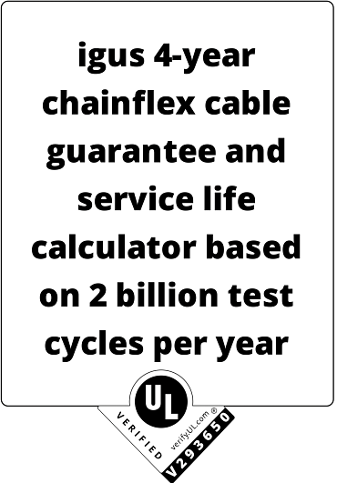 Etiqueta de comercialización de chainflex verificada por UL