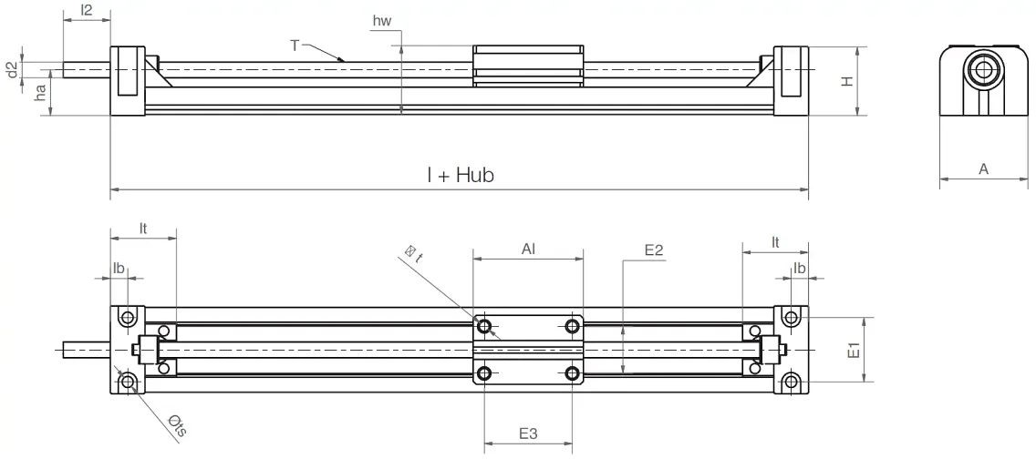 Sln Small drylin® SLN linear axis with lead screw drive