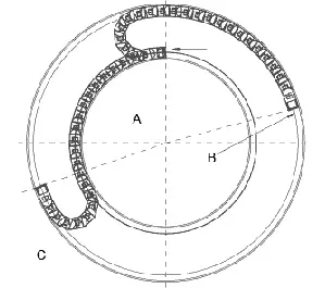 Dibujo de ingeniería de diseño - RBR para excavadora de ruedas de cubeta