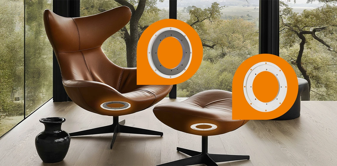 PRT Slewing ring for furniture design