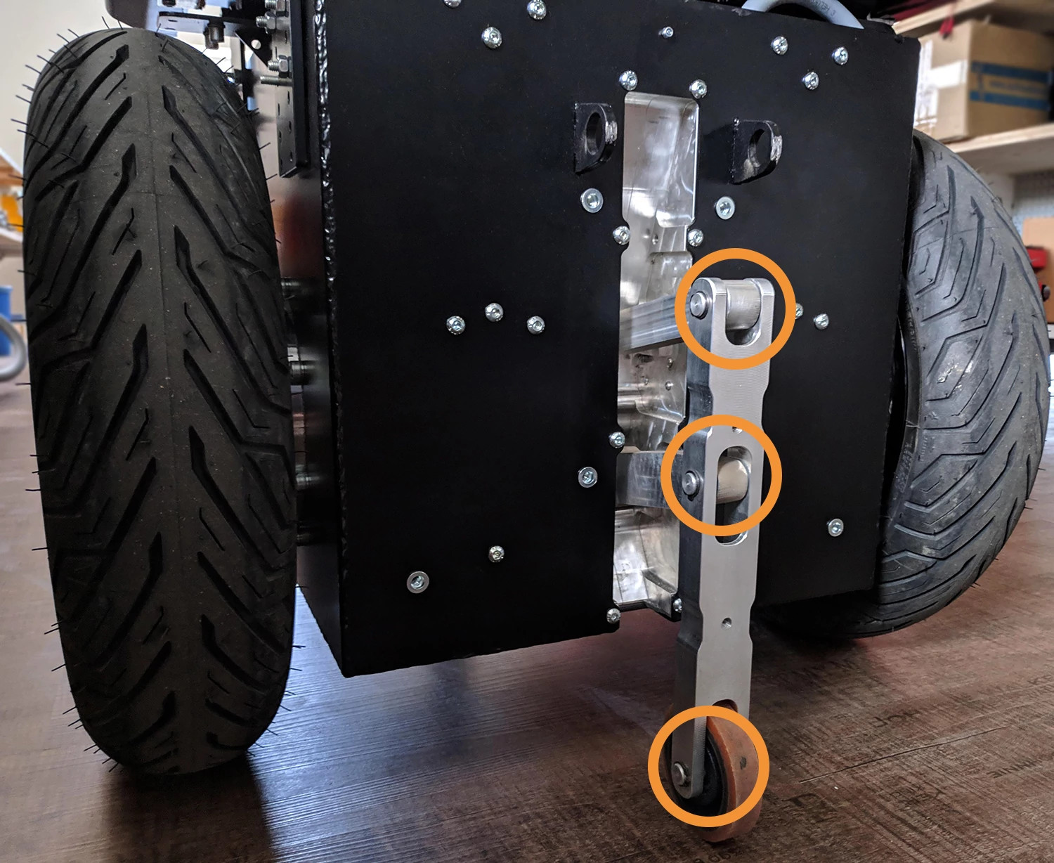 Hoss wheelchair with iglidur plain bearings in the safety support