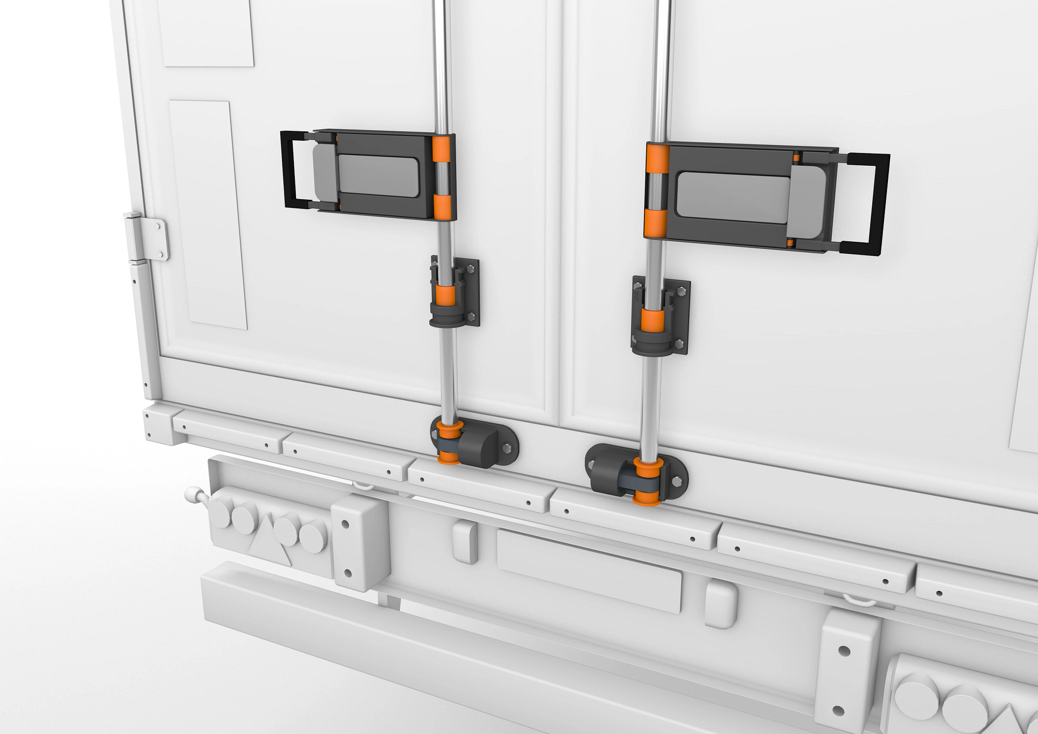 Loading space espagnolette lock