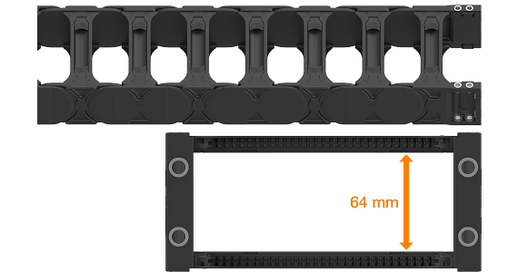 Chaîne porte-câbles E4Q.64L