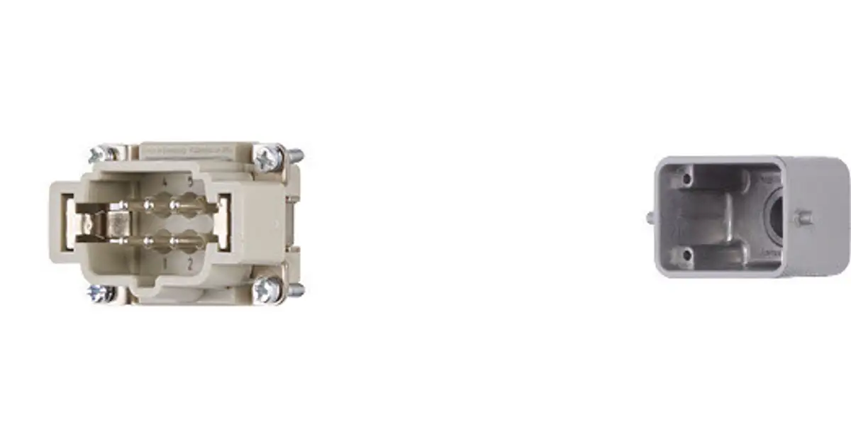 Harting connector set, pin design, incl. contacts