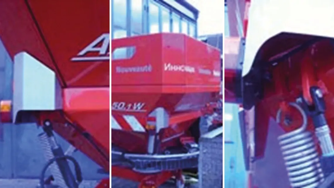 Dispositivo de dispersão limite no distribuidor de adubo