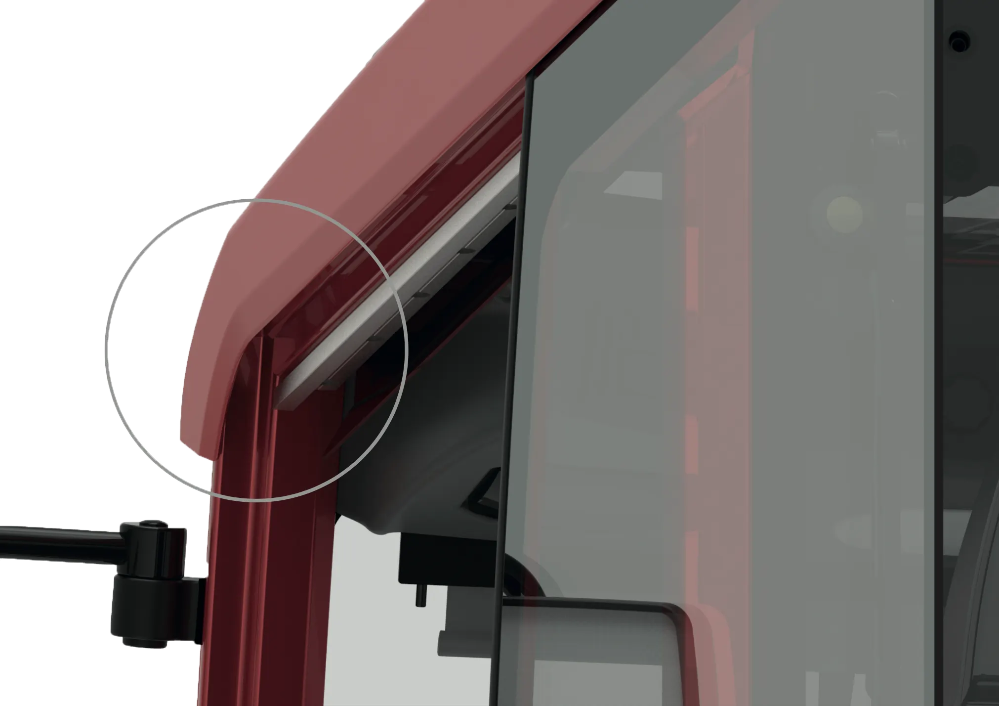 Puerta de cabina con cojinete lineal drylin