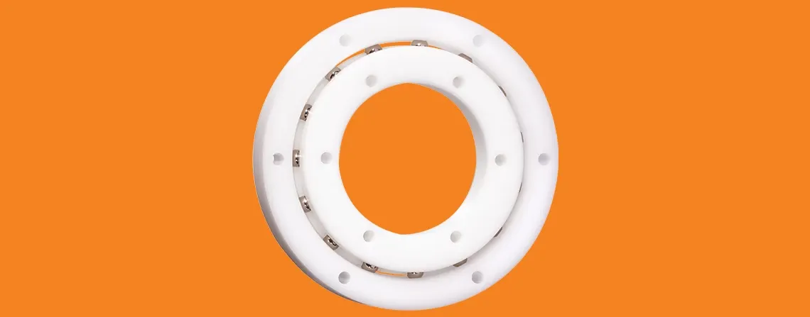 slewing ring ball bearing with cage