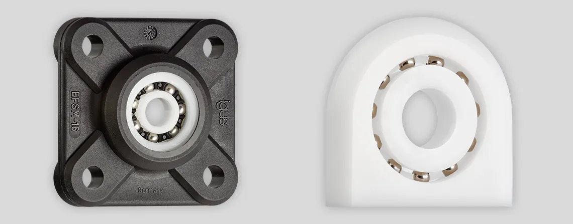 Flanged ball bearings