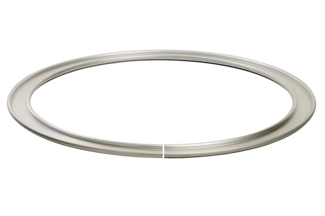 Design: Double Rail  Material: Aluminum, clear anodized  Rail profile: Round  Full circle