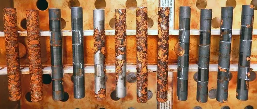 Different shafts and coatings put to the salt spray test