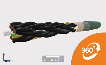 chainflex高柔性控制電纜CF6的互動式模型