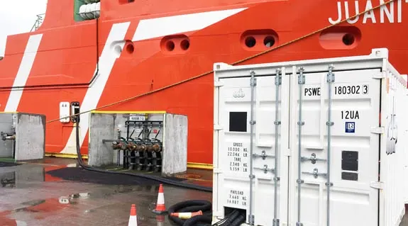 Shore power connections