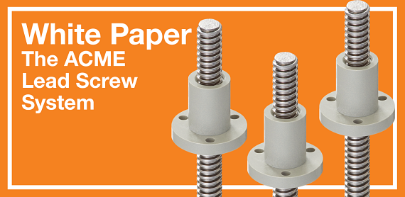 white paper cover acme lead screw system