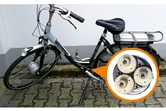 3D-printed gears in the planetary gearbox of an e-bike