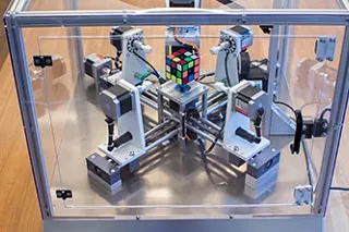 Rubik's cube solving machine