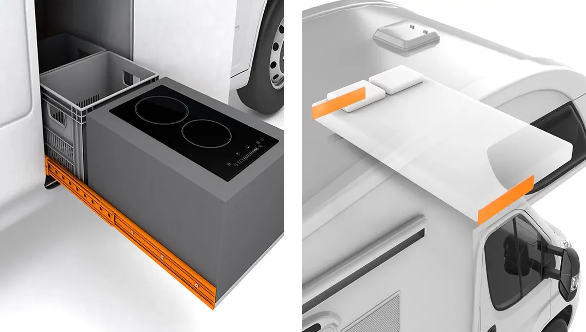 drylin in the drawer and bed pull-out