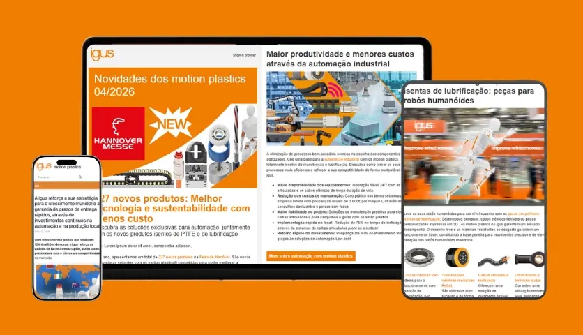 Novidades dos motion plastics® da igus®
