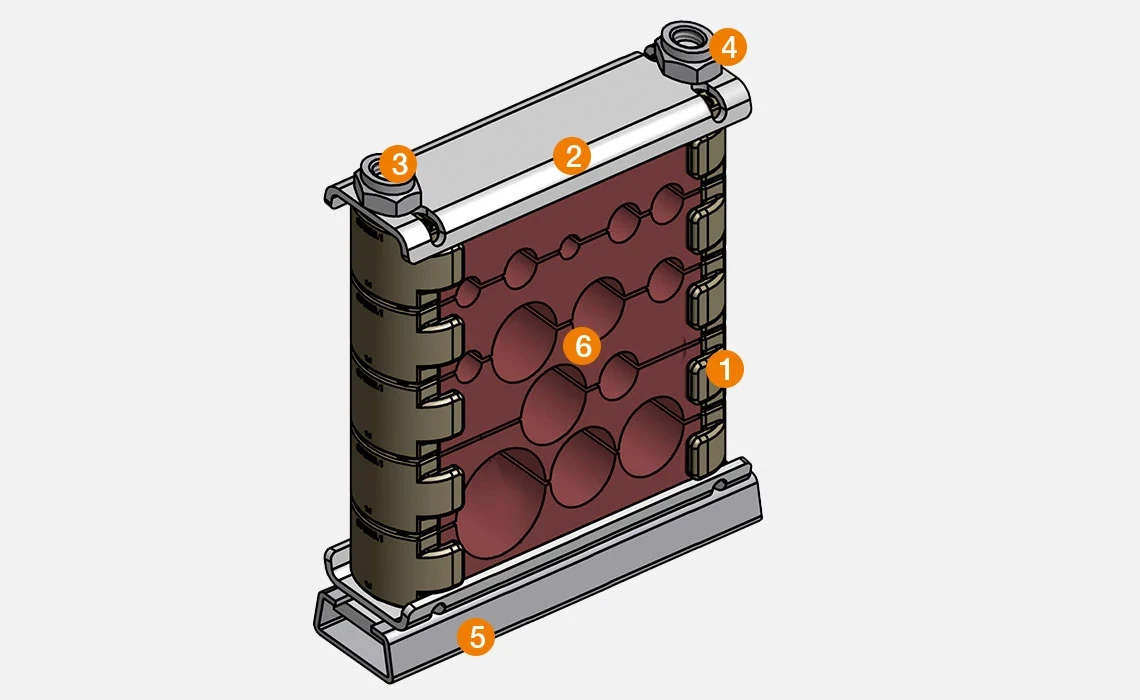 Sistema de conectores de alívio de tensão CFB