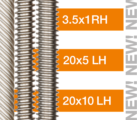 New lead screw sizes