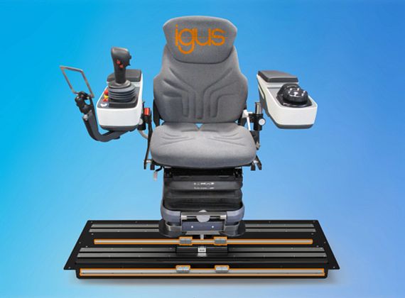 Seat adjustment for construction machinery