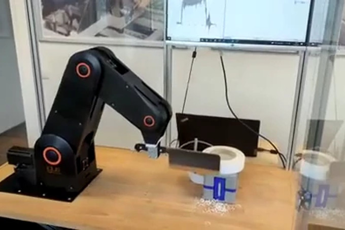 Quality Control Robot Example Quality control robots in knife production