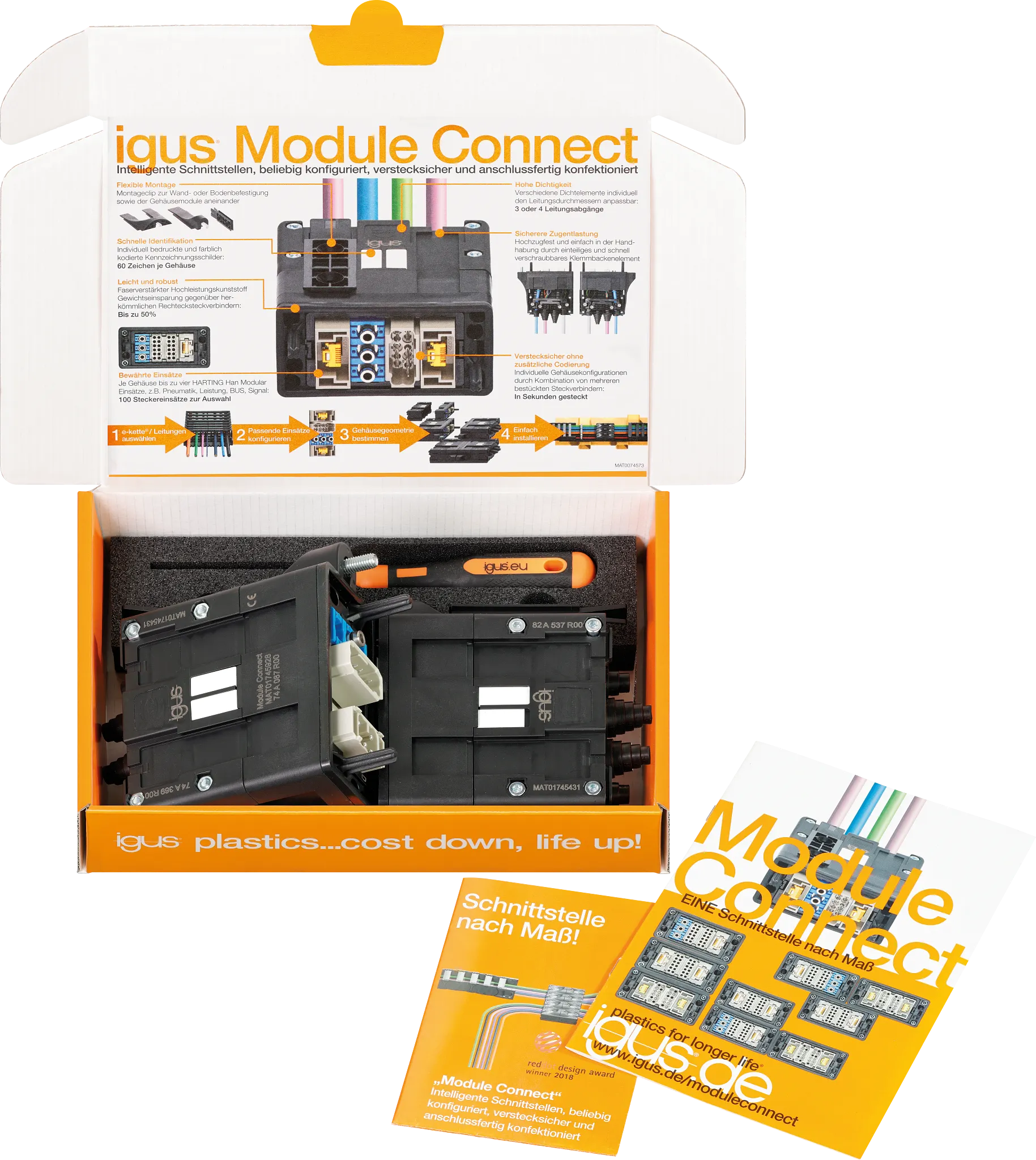 Caixa de amostras do Conector Modular
