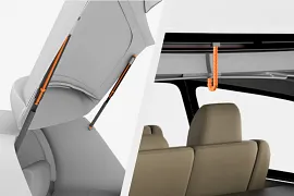 Lead screw technology and e-chain in the rear lid