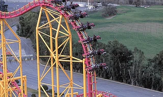Six Flags roller coaster