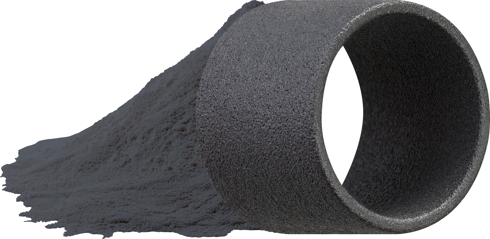 3D-geprint glijlager gemaakt van iglidur i230 lasersinterpoeder