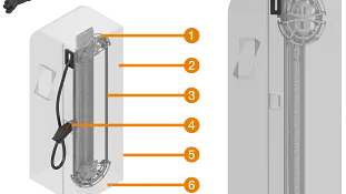 EV charger cable management e-tract DC