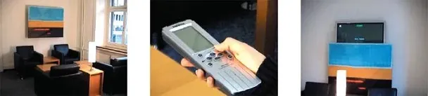 TV screen cover up with linear guides