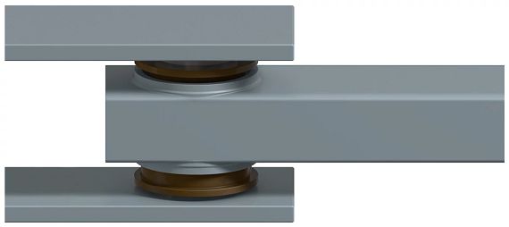 Plain bearing with reduced press fit moves out of the bearing point