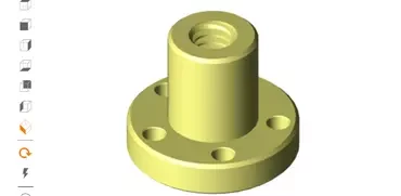 Porca de parafuso de chumbo da igus impressa em 3D