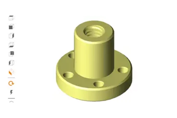 3D printed threads of wear-resistant special plastics