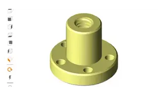 Lead screw nut from igus printed in 3D