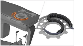 Reverse Bend Radius rotating energy supply system for rotation