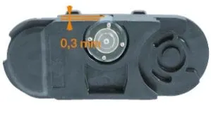 Les rouleaux dépassent de 0,3 mm le maillon latéral de Rol e-chain.®