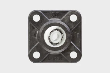 xiros® fixed flange ball bearing 4-hole, self-aligning