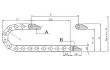 Energy chain E14 series | split crossbar along the outer radius | inner height: 19mm