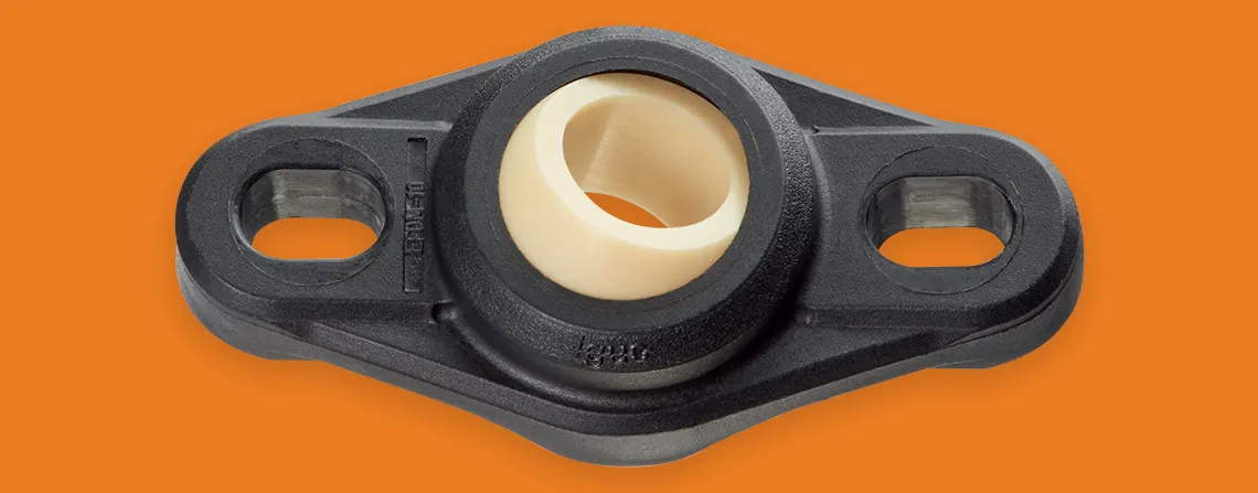 igubal flange bearing with two mounting holes