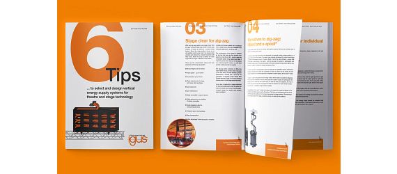 Vertical chain hoists in stage rigging white paper