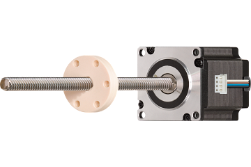 drylin® lead screw assemblies with motors, stranded wires with JST connector, NEMA23