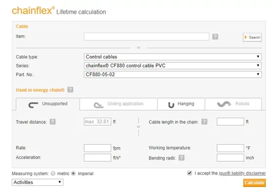 chainflex service life calculator