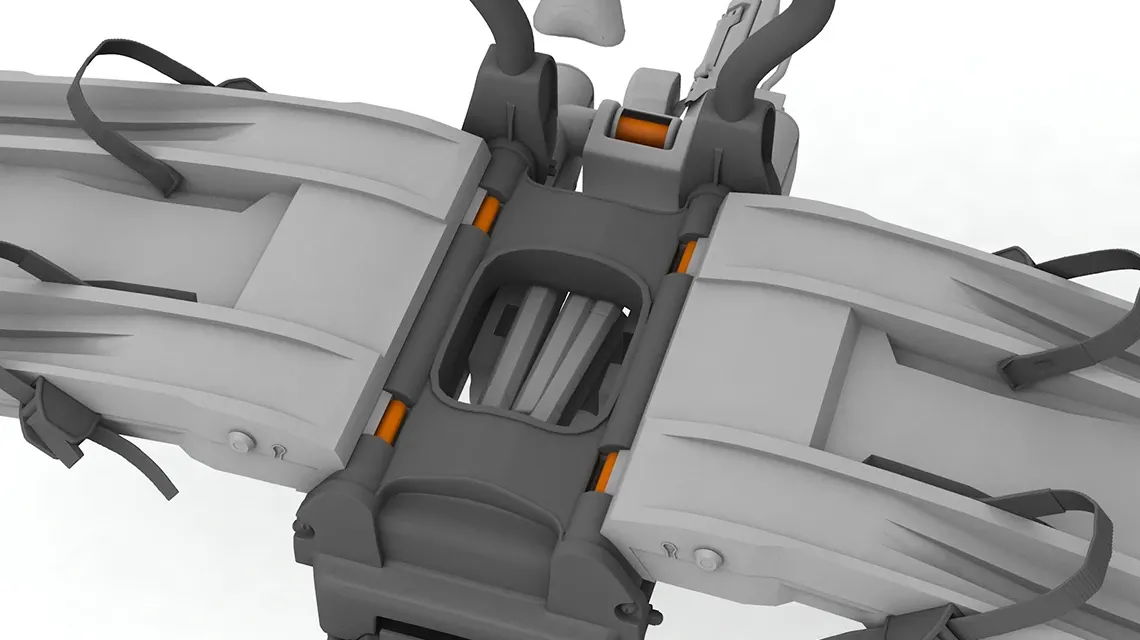 Portabicicletas con cojinetes plásticos