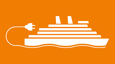 Biểu tượng kết nối nguồn cấp cho tàu